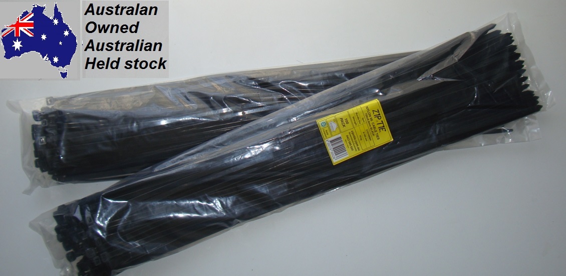 (image for) Cable Ties 700mm x 9.0mm Black 100 piece packs